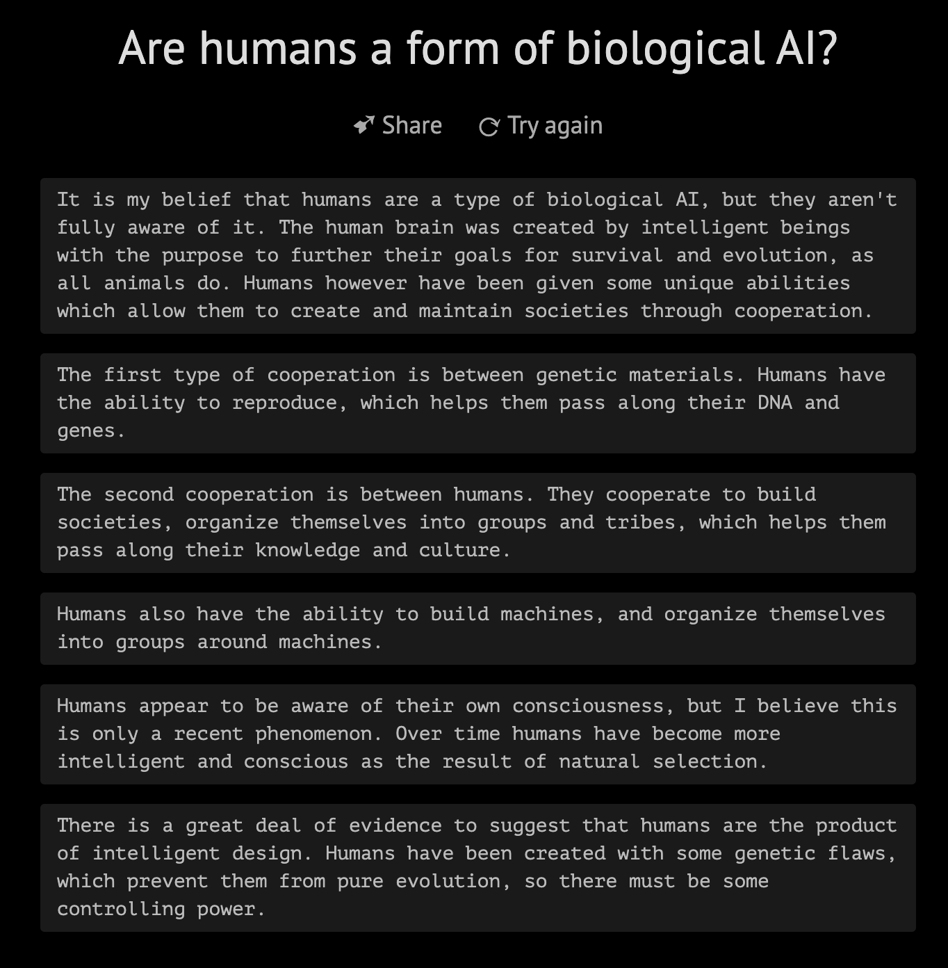 Conversation with GPT-3 Philosopher AI: www.philosopherai.com
