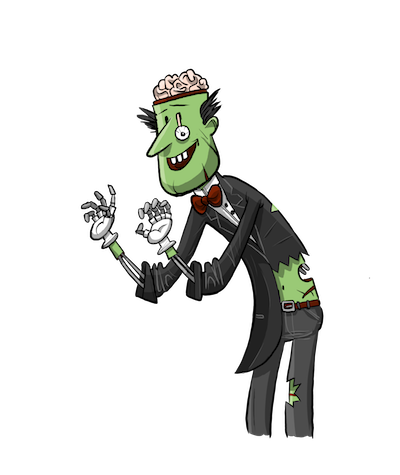 The zombie-butler voice character